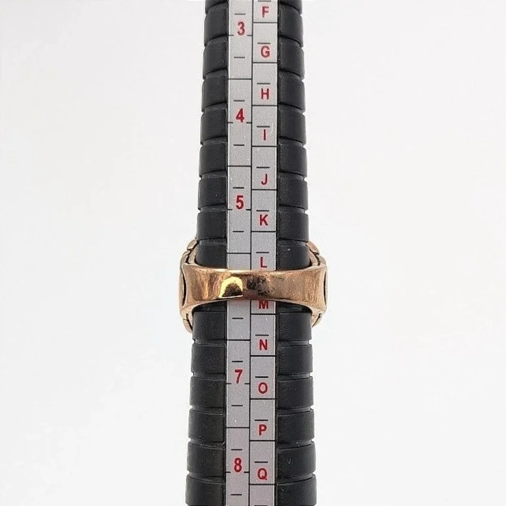 RS Covenant RSC Ring Size 7 Bronze Tone‎ Pebble Statement Chunky Brutalist